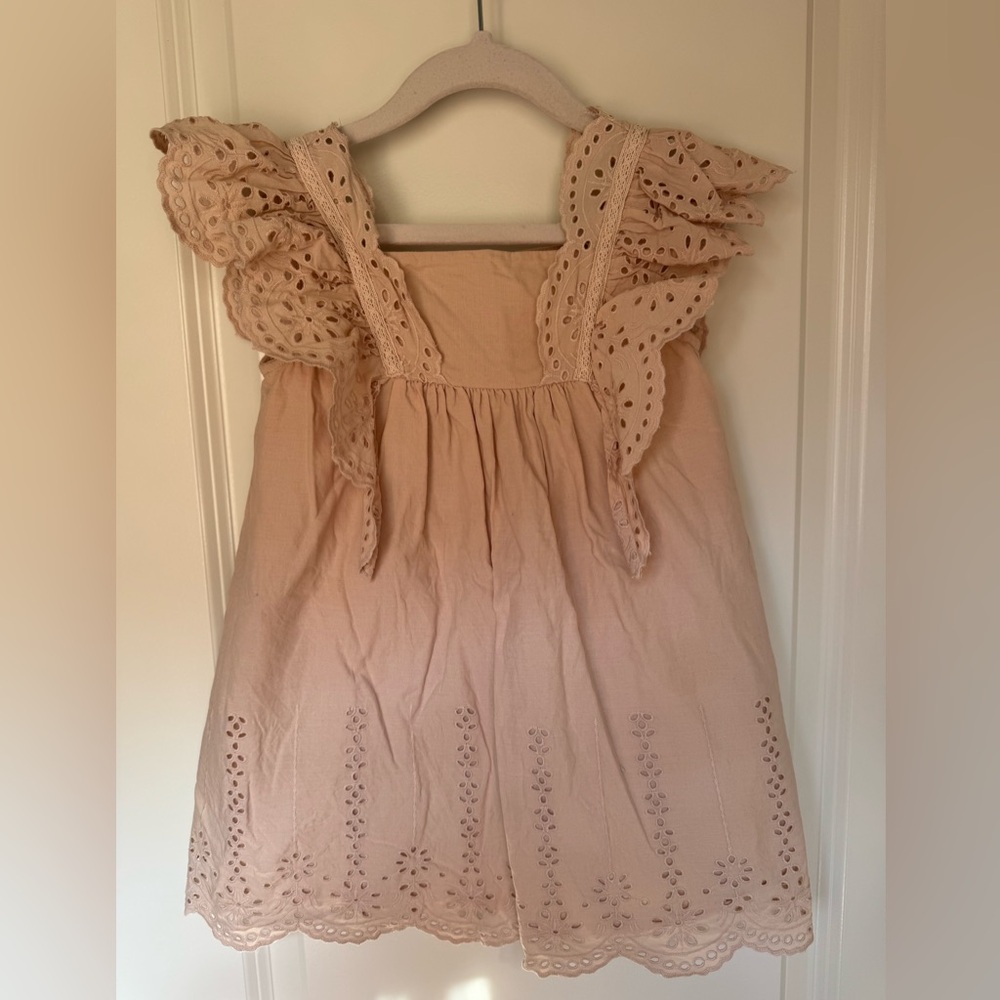 Zara Blush Eyelet detail Toddler Dress
